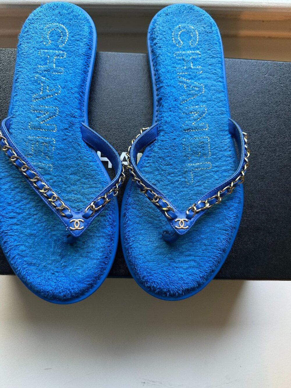 🔥CHANEL CC CHAIN FLIP FLOPS🔥